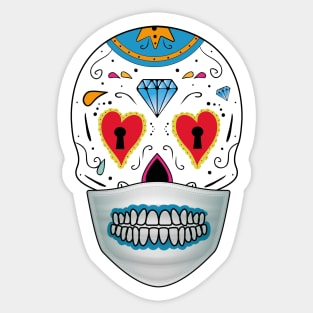 Sugar Skull with mask Sticker